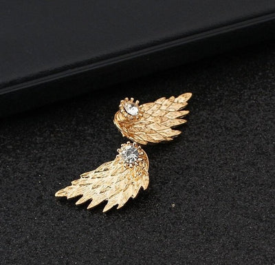 Gothic Angel Wing Rhinestones Earrings