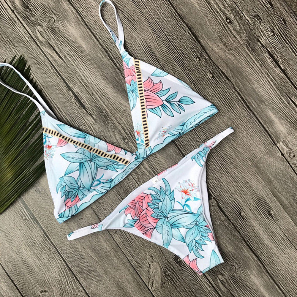 floral print Brazilian Bikini set