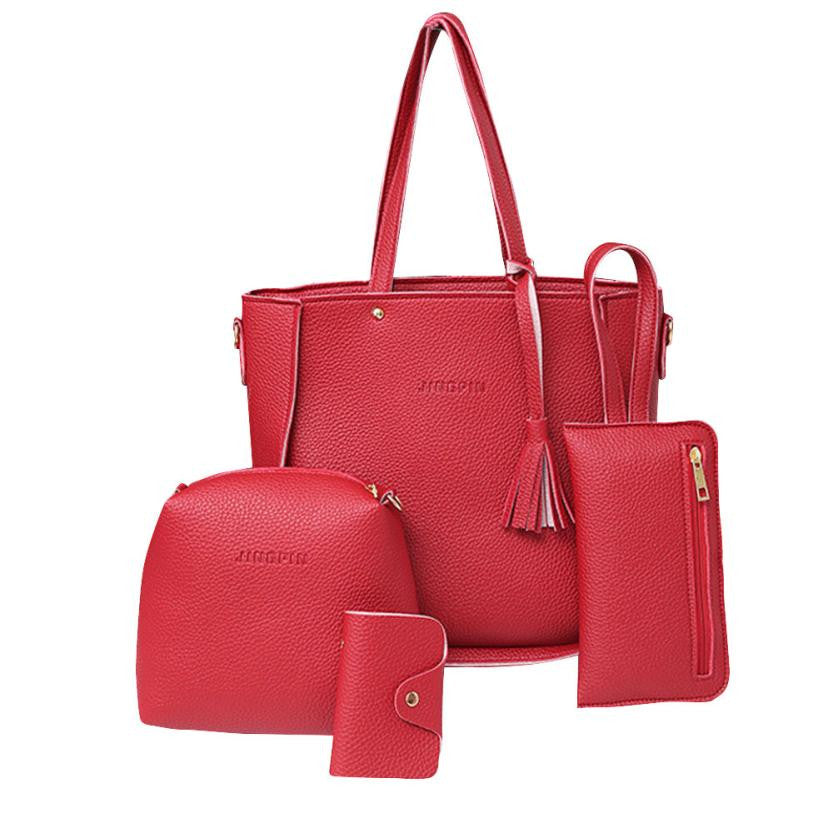 4 PCS leather bags