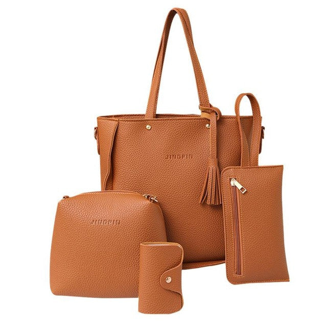 4 PCS leather bags
