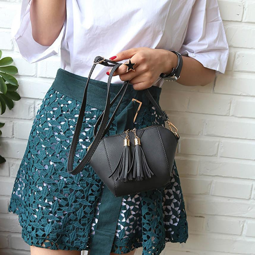 small leather handbag