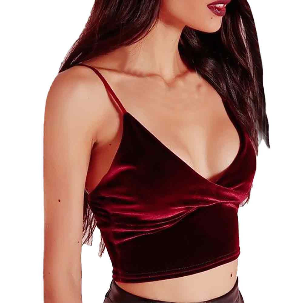 Bandage Velvet Bra Crop Top