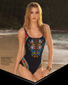 Mesh V Neck Insert Monokini