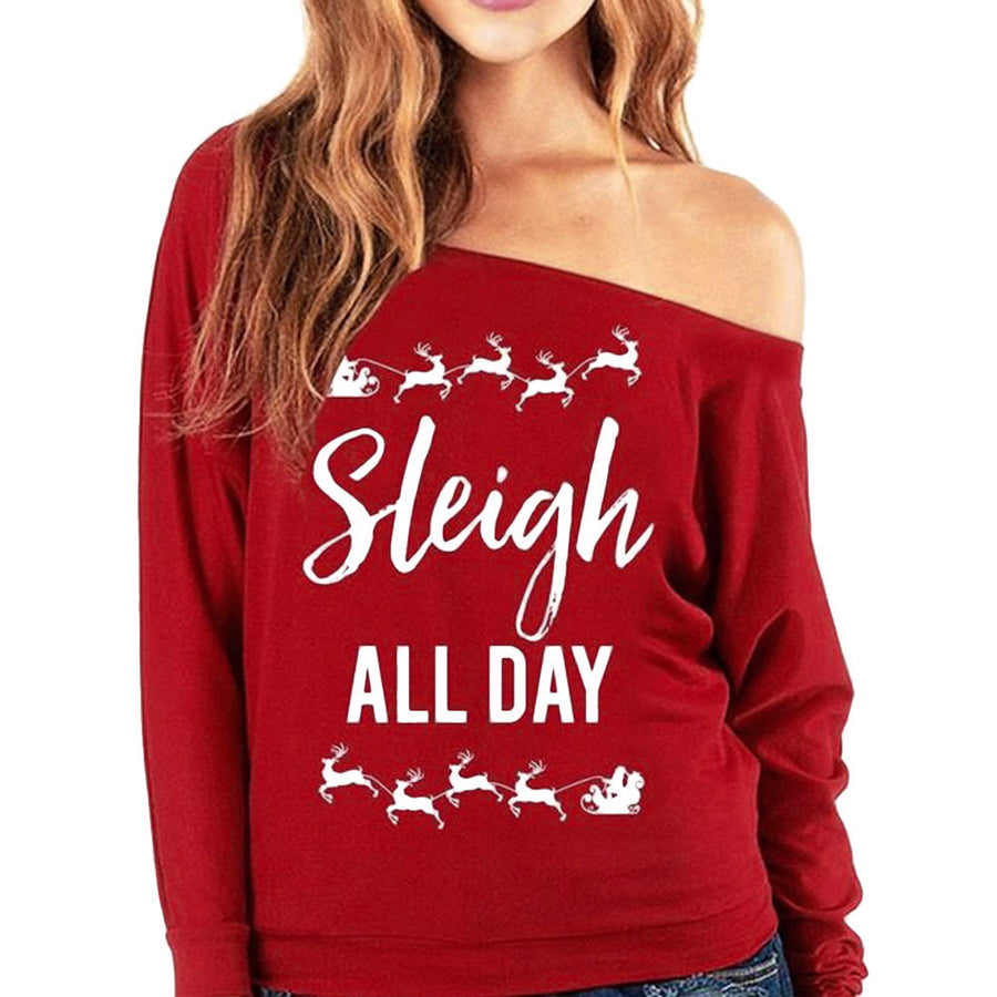Christmas Letter Printed Sweatshirt