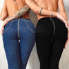 Zipper Pencil Stretch Skinny Jeans