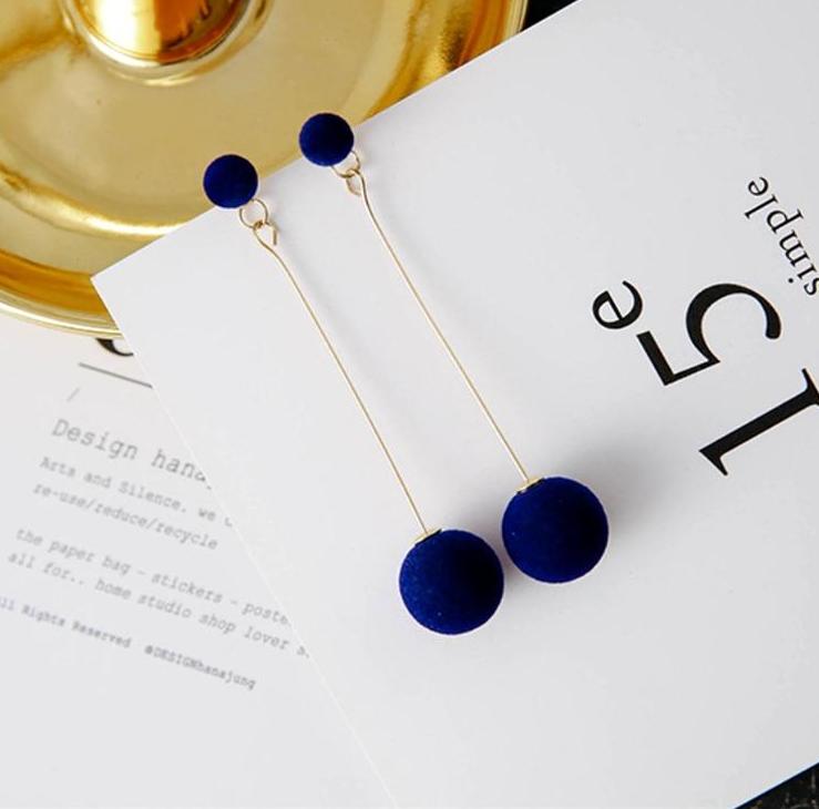 Round Long Tassel Earrings