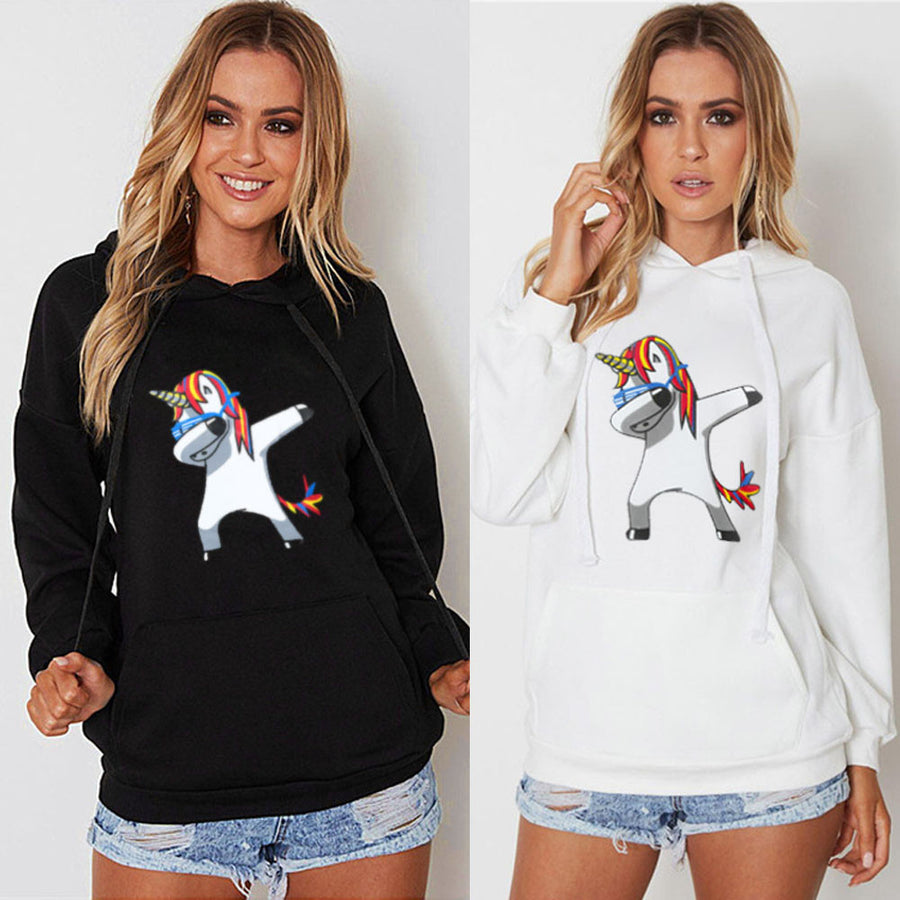 Unicorn Print Hoodies Sweatshirt