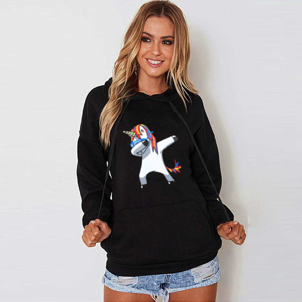 Unicorn Print Hoodies Sweatshirt