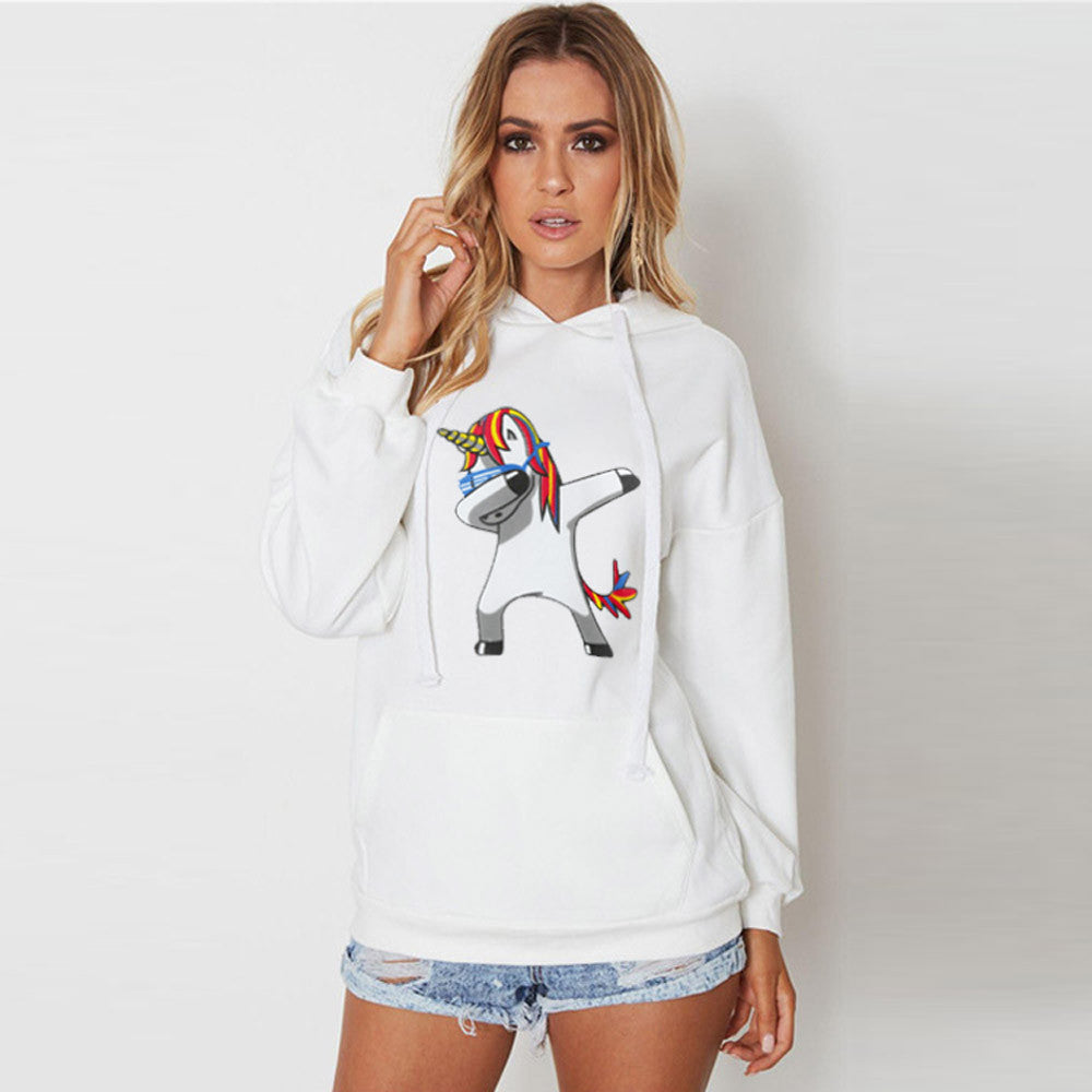 Unicorn Print Hoodies Sweatshirt