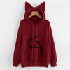 Cat print Hoodie Sweatshirt