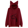 Cat print Hoodie Sweatshirt