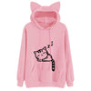 Cat print Hoodie Sweatshirt