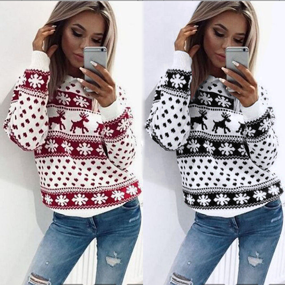 Christmas Floral Print Sweatshirt