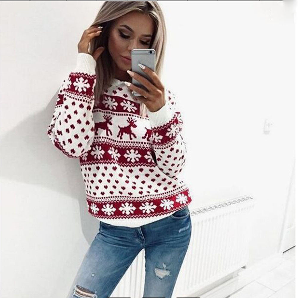 Christmas Floral Print Sweatshirt