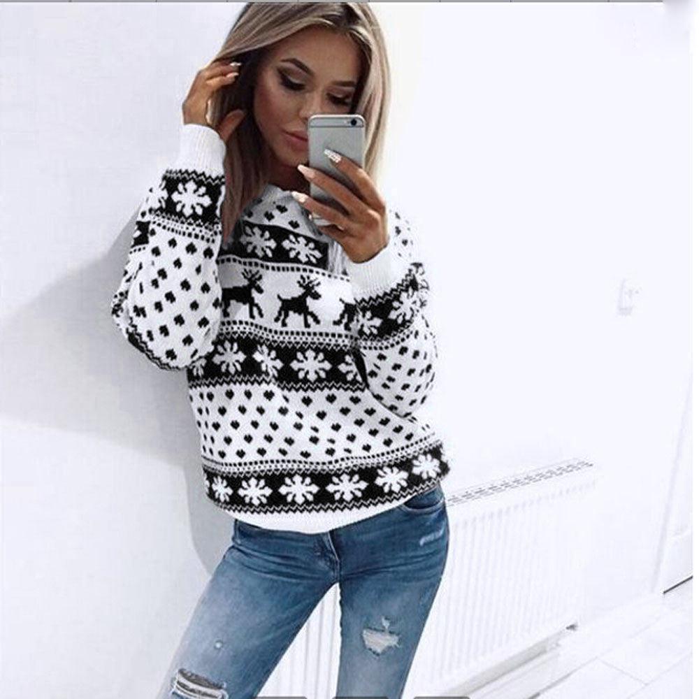Christmas Floral Print Sweatshirt