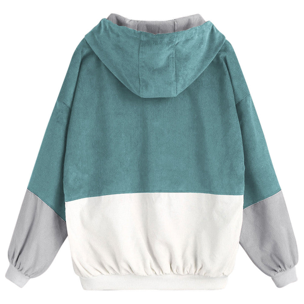 Corduroy Patchwork Oversize Jacket