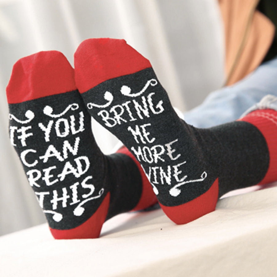 Letter Print Socks