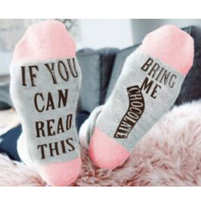 Letter Print Short Socks