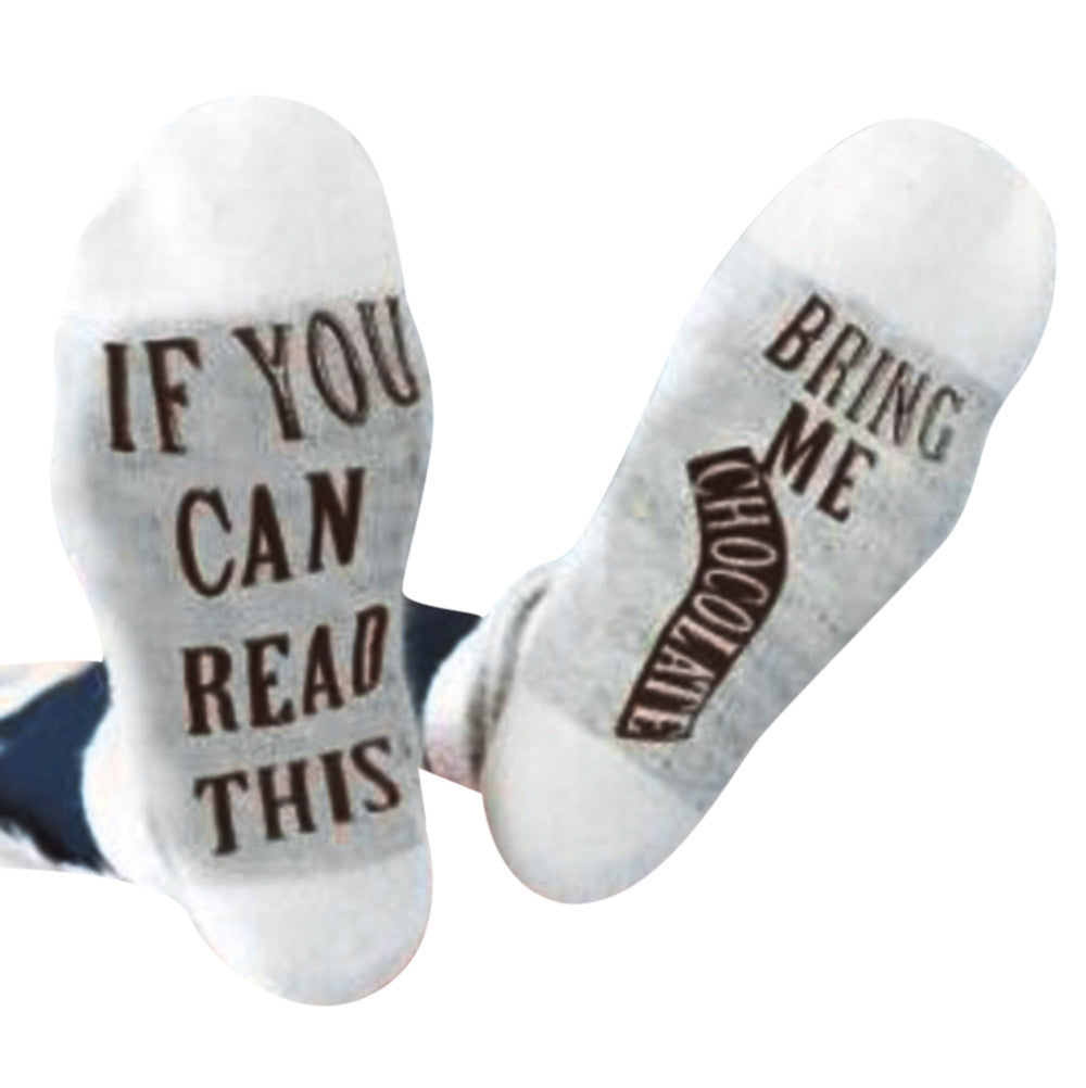 Letter Print Short Socks