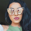 Metal cat eye Sunglasses
