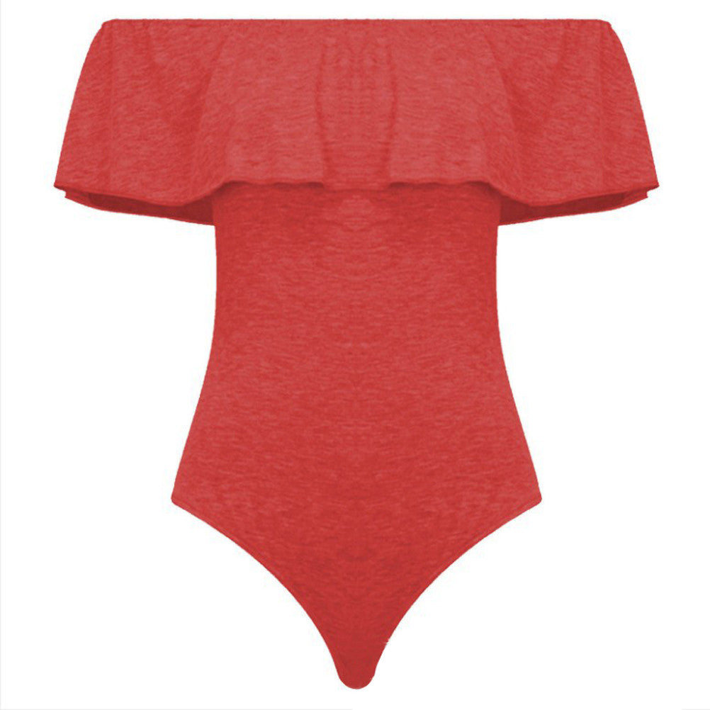 Flouncing Boat Neck Jumpsuit