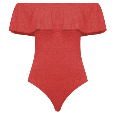 Flouncing Boat Neck Jumpsuit