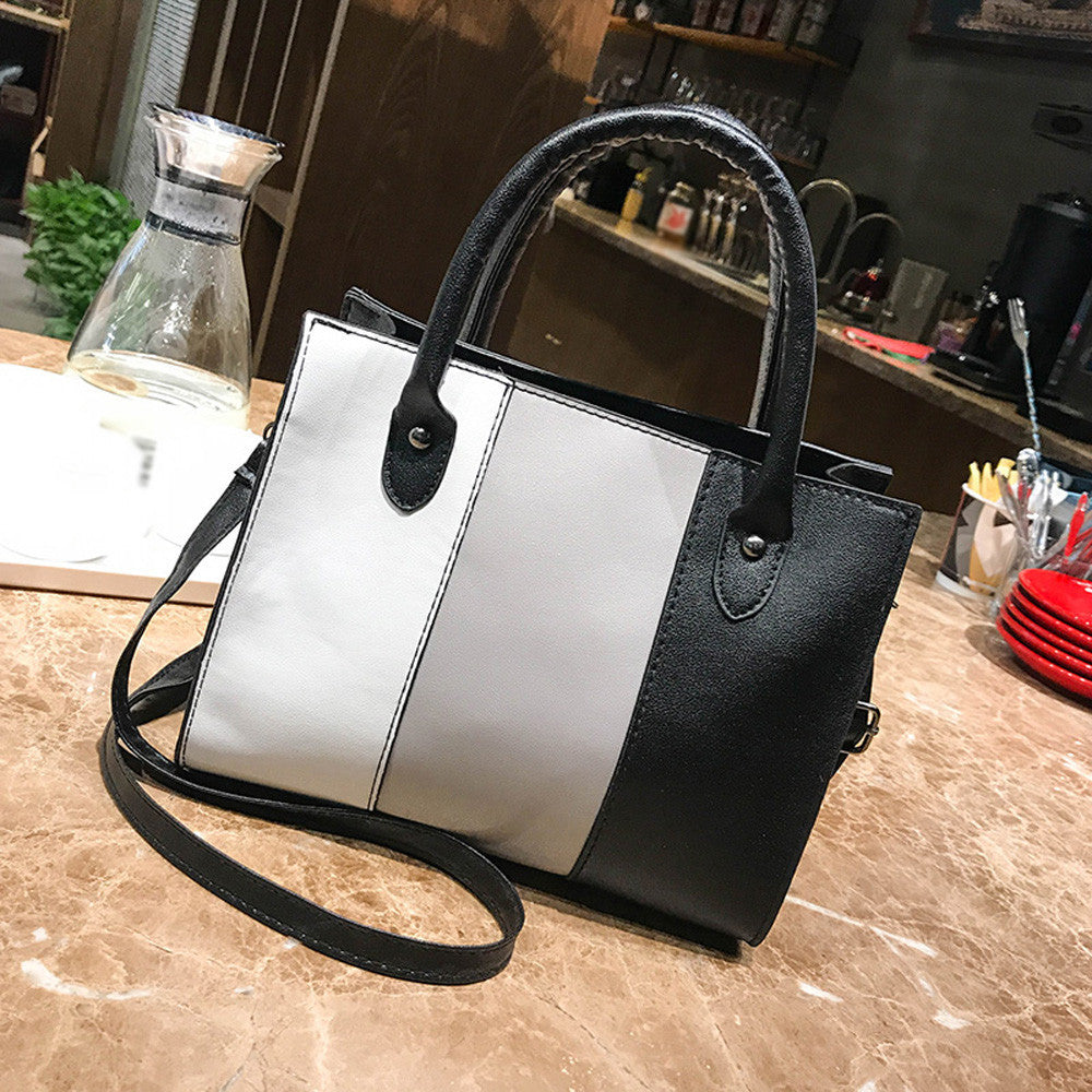 Crossbody tricolor Leather Handbag