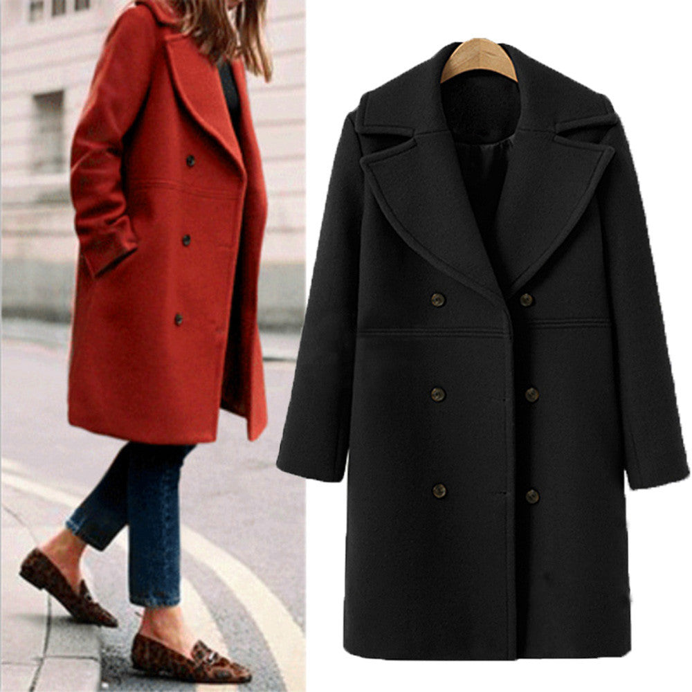 Loose Woolen Jacket Coat