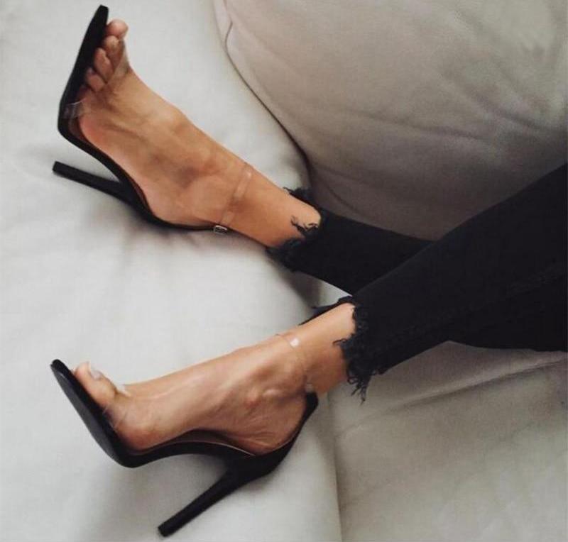 Transparent Crystal High Heels