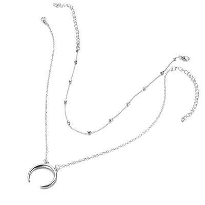 Multilayer Alloy Pendant Necklace