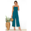 Womens Straps Zipper Jumpsuit