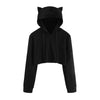 Cat Ear Long Sleeve short Sweatshirt