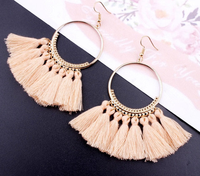 Bohemian Handmade Statement Tassel Earrings