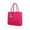 shopper leather handbags candy color