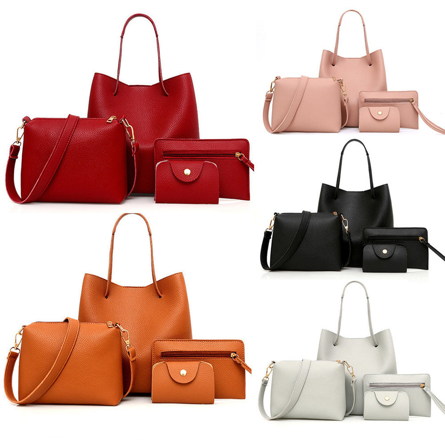4Pcs Pattern Leather bags