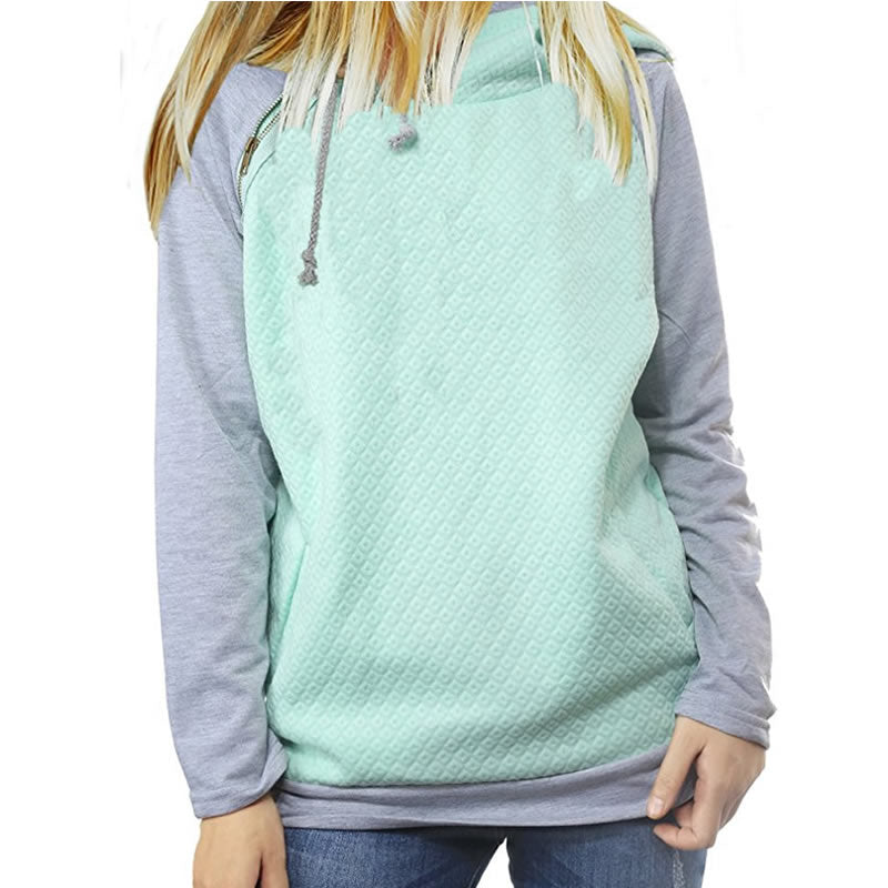 Bicolor hooded sweatshirt