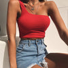 One Shoulder Strapless Sexy Tank Top