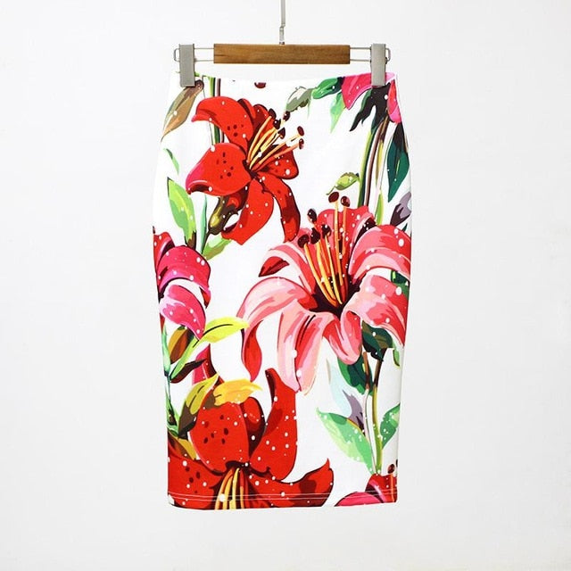 floral Pencil Skirt