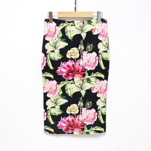 floral Pencil Skirt