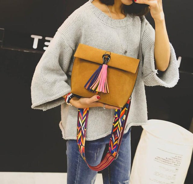 Tassel Crossbody Messenger Bag
