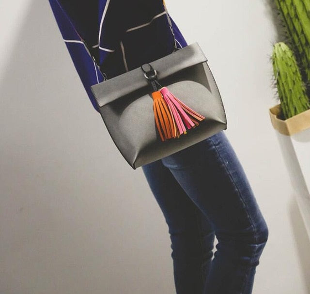 Tassel Crossbody Messenger Bag