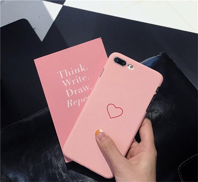 Cute Love Heart Print case For iPhone