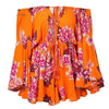 Orange Off Shoulder Flare Sleeve Jumpsuit