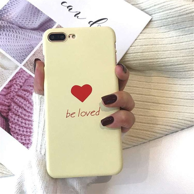 Cute Love Heart Print case For iPhone