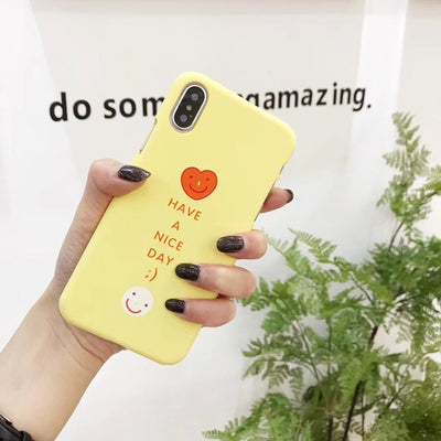 Cute Love Heart Print case For iPhone