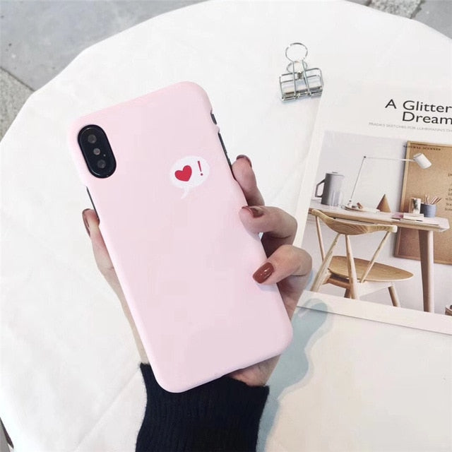 Cute Love Heart Print case For iPhone
