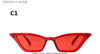 Retro colorful transparent cateye sunglasses