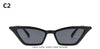 Retro colorful transparent cateye sunglasses