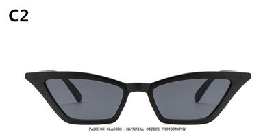 Retro colorful transparent cateye sunglasses