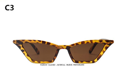 Retro colorful transparent cateye sunglasses